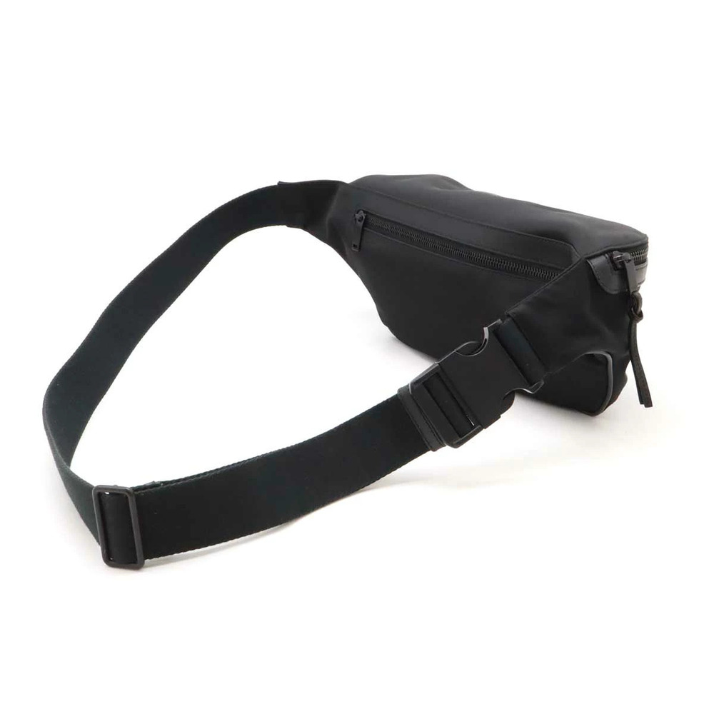 SAINT LAURENT PARIS YSL City Body Bag Waist Pouch Clutch Leather Black